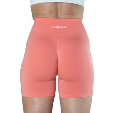 Bright Shell Pink Summer Workout Shorts for Women