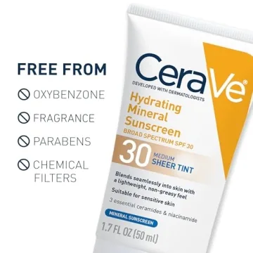 CeraVe Hydrating Mineral Sunscreen SPF 30 - Sheer Tint