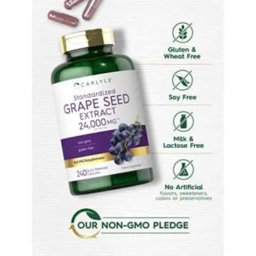 Carlyle Grape Seed Extract 240 Capsules for Maximum Strength