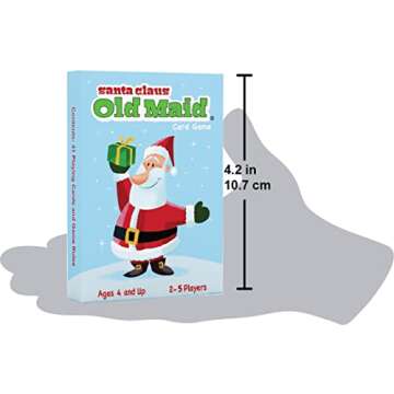 Santa Claus Old Maid – A Fun Christmas Game for Kids Ages 4+ | Classic Card Game with an Adorable Christmas Theme (Family Board Game Night, Stocking Stuffers, Gift Idea for Boys & Girls)