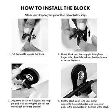 IVU CREATOR Smart Guitar Strap Locks and Pick Holder