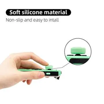 YOCORE Thumb Grip Caps for Switch / OLED / Switch Lite -Soft Silicone Joystick Cover Caps - 4 PCS,Green Leaf