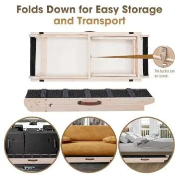 SweetBin Adjustable Pet Ramp for Dogs and Cats - 40 Inches Long