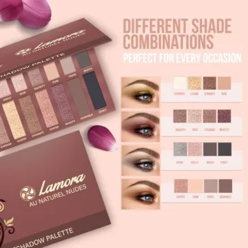 Lamora Vegan Eyeshadow Palette with 16 Pigment Shades