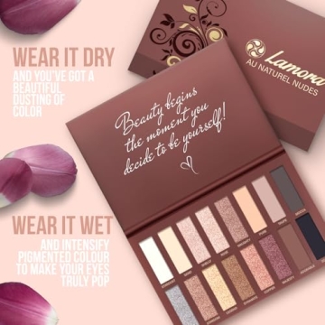 Lamora Vegan Eyeshadow Palette with 16 Pigment Shades