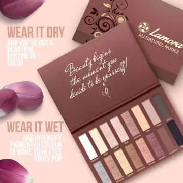 Lamora Vegan Eyeshadow Palette with 16 Pigment Shades