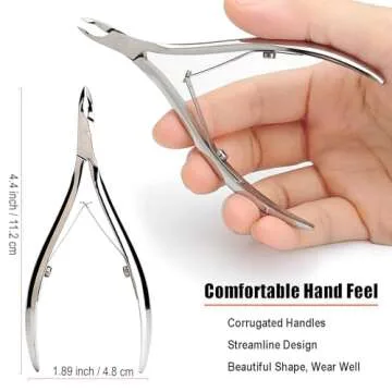 LePinko Salon-Quality Cuticle Trimmer with Cuticle Pusher, Super Labor-saving Cuticle Cutter, Sharp Cuticle Clippers for Manicurist, Professional Pedicure Manicure Nail Care Tool, 5mm Jaw