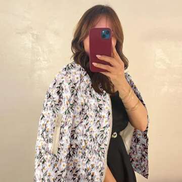 Stylish Shiyifa Women's Embroidered Cropped Bomber Jacket