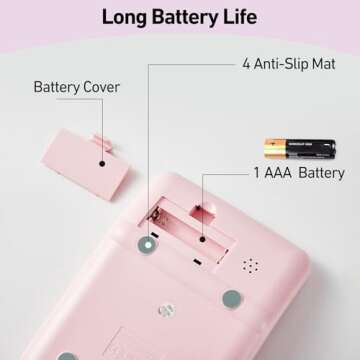 Electronic Calculator,12 Digits Large LCD Display Small Desktop Calculator,Pink Basic Calculators with Big Buttons,Easy to Press Mechanical Switch Calculator Office Supplies for Home and School (Pink)