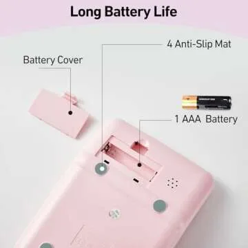 Electronic Calculator,12 Digits Large LCD Display Small Desktop Calculator,Pink Basic Calculators with Big Buttons,Easy to Press Mechanical Switch Calculator Office Supplies for Home and School (Pink)