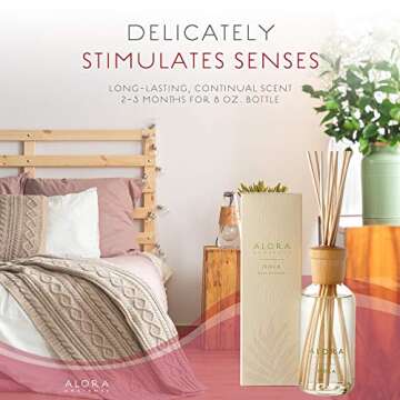 Alora Isola 8 oz Reed Diffuser - Elegant Floral Aroma