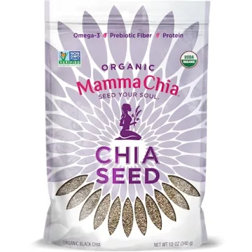 Mamma Chia Organic Black Chia Seeds - Nutrient-Rich Superfood, 12 Oz