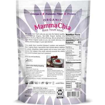 Mamma Chia Organic Black Chia Seeds 12 Oz Superfood