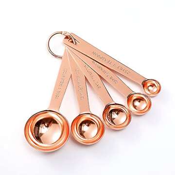 AGRUS Measuring Set of 4 Cups and 5 Spoons, Kitchen Accessories for Liquid or Dry Ingredients