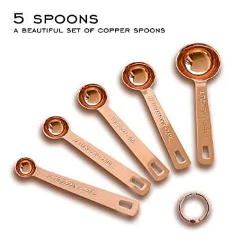 AGRUS Measuring Set with Copper-Plated Cups and Spoons