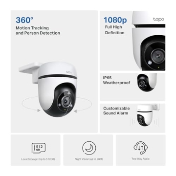 Tapo 1080P Wi-Fi Outdoor Security Camera with AI Detection