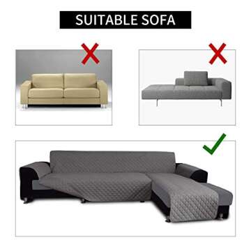 Reversible Easy-Going Sofa Slipcover for L-Shaped Sofas