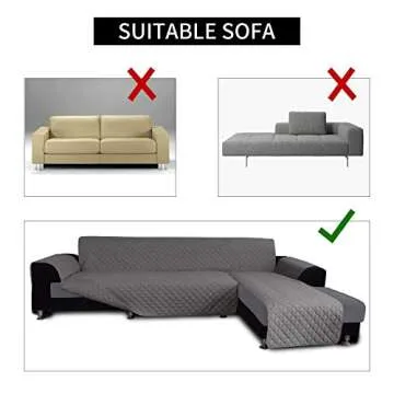 Reversible Easy-Going Sofa Slipcover for L-Shaped Sofas