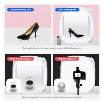 Julius Studio 24x24 Inch Photo Shooting Tent with Backdrops