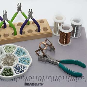 The Beadsmith Nylon-Jaw Chain-Nose Pliers for Crafting