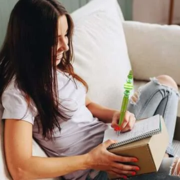 Vibrant 50-Piece Beadable Pen Set with Refills for Creative Use