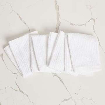 Bar Mop Cleaning Kitchen Dish Cloth Towels,100% Cotton, Machine Washable, Everyday Kitchen Basic Uti...