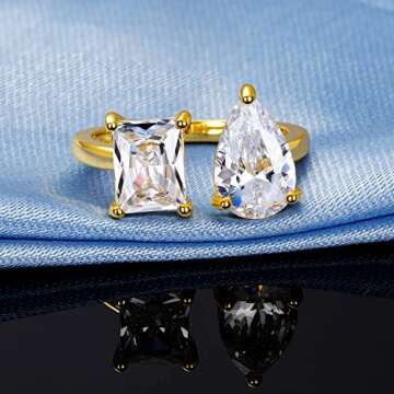 Gorgeous 14K Gold Plated Eternity Ring for Women