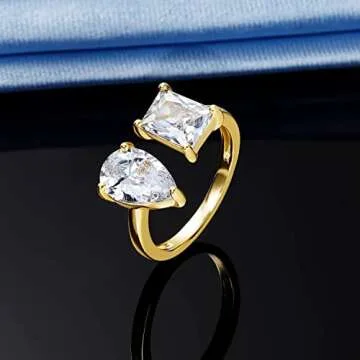 Gorgeous 14K Gold Plated Eternity Ring for Women