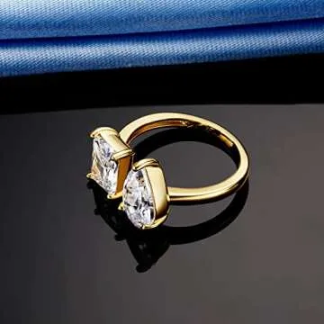 Gorgeous 14K Gold Plated Eternity Ring for Women