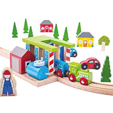 Bigjigs Rail, Wooden Train Washer, Wooden Toys, Bigjigs Train Accessories, Train Wash, Wooden Train ...