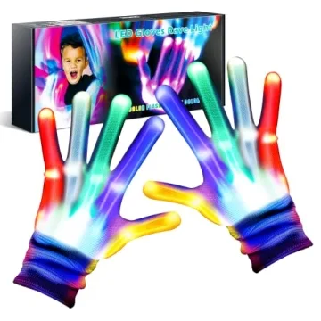 Toys for Ages 2-4 5-7 8-13 , Light Up Gloves Led Gloves Boys Toys Age 4-6 6-8 8-12 Birthday Hallowee...