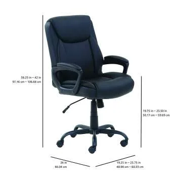Comfortable Amazon Basics Mid-Back Desk Chair
