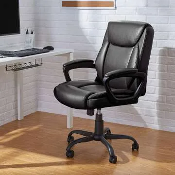 Comfortable Amazon Basics Mid-Back Desk Chair