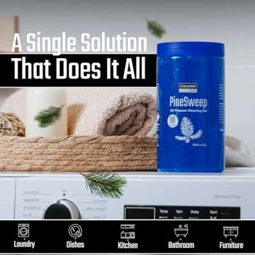 PineSweep, All-Purpose Cleaning Gel with Pine Oil – Foaming Multipurpose Cleaning Solution for Bathroom, Kitchen, Furniture, Laundry, Floor & More, 33.8 Fl Oz