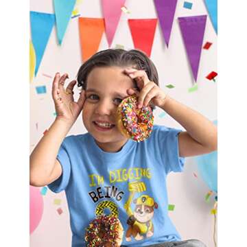 Rubble 3rd Birthday Boy Digging Being 3 Shirt Gifts for Three Years Old Boys Bday Paw Patrol Toddler...