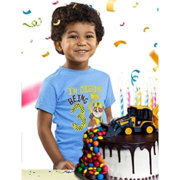 Rubble Paw Patrol 3rd Birthday Boy T-Shirt for Boys