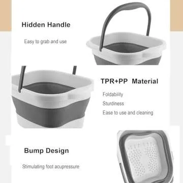 Leemeimei 15L Collapsible Foot Bath for Relaxation