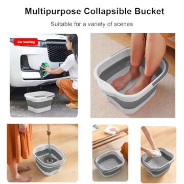 Leemeimei 15L Collapsible Foot Bath for Relaxation