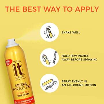 IT Haircare MEGA Freeze Extreme Hold Hair Spray | 7.75 Oz. | Vitamin B5 & Hydrolyzed Wheat Protein |...