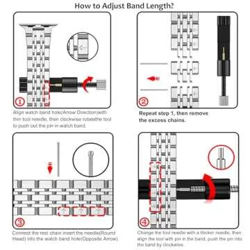 AmzAokay Stainless Steel Watch Bands for All Series