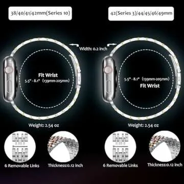 AmzAokay Stainless Steel Watch Bands for All Series