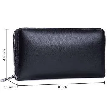 Buvelife RFID Leather Credit Card Wallet - Huge Capacity