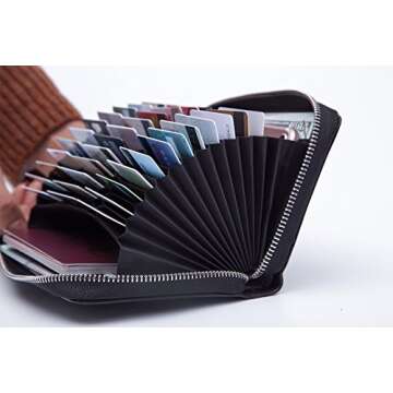 Buvelife RFID Leather Credit Card Wallet - Huge Capacity