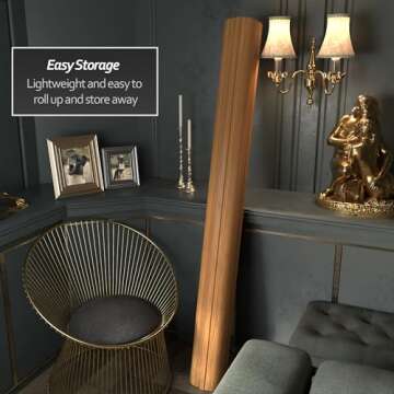 Bamboo Wave Screen - Stylish 6 ft Room Divider for All