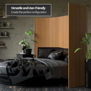 Bamboo Wave Screen - Stylish 6 ft Room Divider for All