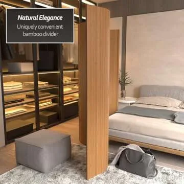 Bamboo Wave Screen - Stylish 6 ft Room Divider for All