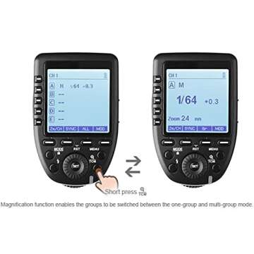 Godox Wireless Flash Trigger Transmitter - XPro-S Compatible with Sony Cameras,TTL 2.4G High-Speed Sync,1/8000s HSS 01-99 Wireless ID,LCD Screen,5 Dedicated Group 11 Customizable Functions