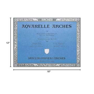 Arches 12-Inch x 16-Inch Acid-Free Cold-Press Watercolor Paper Block