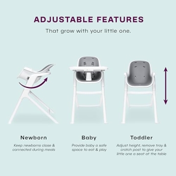 4moms Connect High Chair Magnetic Tray Adjustable Height