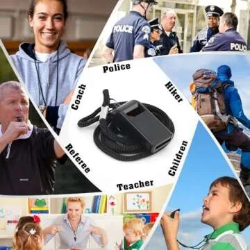 Whistle, Plastic Whistle for Coaches, Whistle Emergency Whistle for Adults Lifeguard Whistle with Lanyard Loud Crisp Sound Dog Whistle Referee Whistle Coach Whistle for Teachers Pet Training Officials